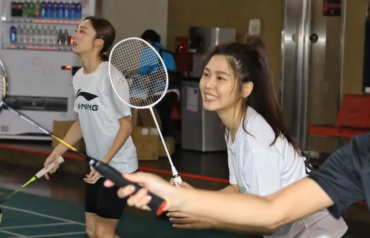 白家綺運動時露出笑容。莊宗達攝