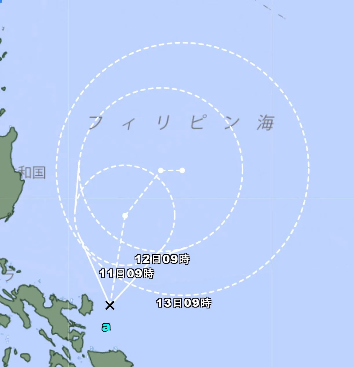 熱帶性低氣壓未來24小時轉颱風。翻攝自日本氣象廳