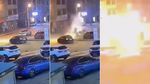 驚人影片｜汽車行駛突然爆炸「車頂飛走了」　因為駕駛點了根菸