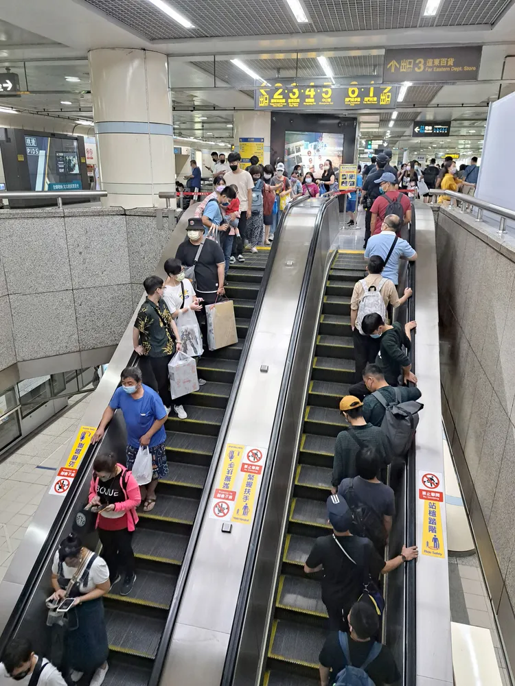 北捷手扶梯。資料照片