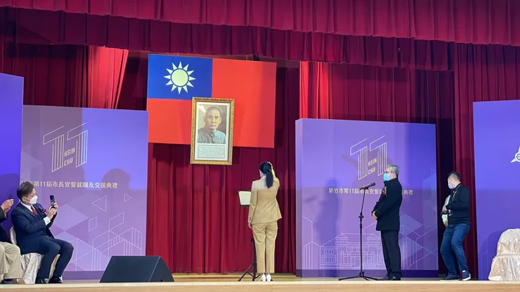 新竹市長當選人高虹安，今天（25日）宣誓就職新竹市第11屆市長。黃羿馨攝
