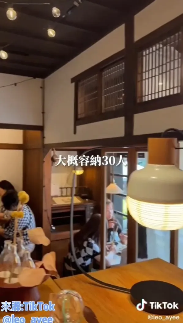 「檜意森活村」園區內森咖啡店。此園區是由日治時期宿舍改建，用檜木打造，充滿日式氣息。TikTok@leo_ayee 提供