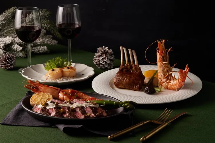 即日起至12/15期間來店享用套餐2客，即贈「海大蝦佐干貝」1份。業者提供