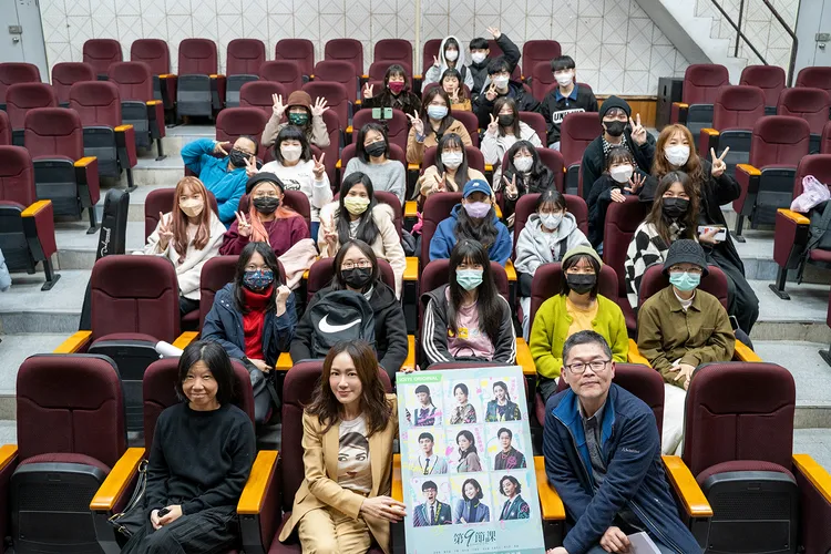 尹馨攜編劇李旭敏世新大學校園 同台分享拍攝幕後秘辛。齊石傳播提供