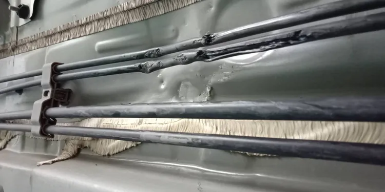 車底被損毀。讀者提供