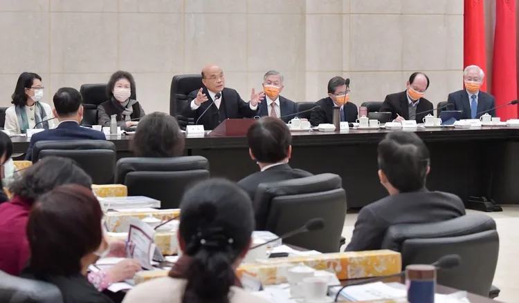 蘇貞昌強調，他會帶著團隊的所有成員繼續努力做到更好。行政院提供 