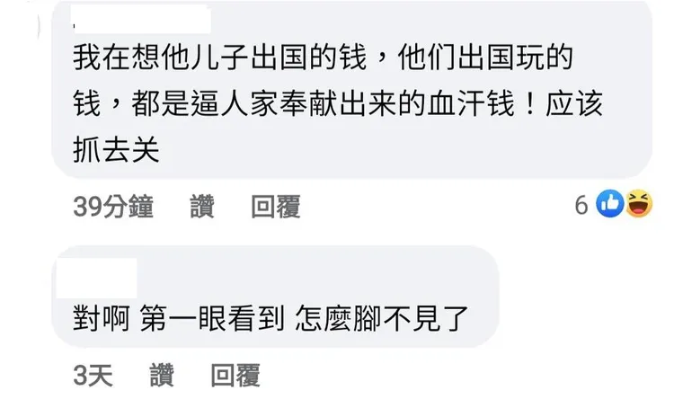 網友在夫妻倆臉書下留言。翻攝宋逸民和陳維齡的幸福生活臉書