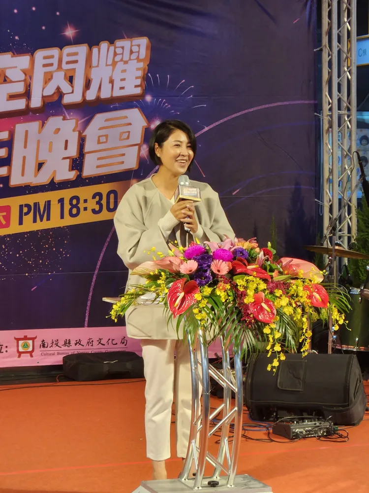 許淑華本周將頭髮剪短，讓不少人驚訝。南投縣政府提供