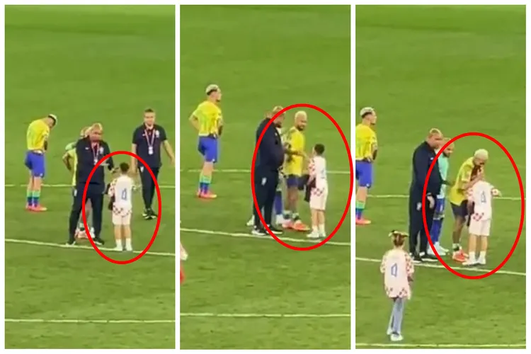 巴西王牌內馬爾場上崩潰爆哭，不過對手前鋒佩里希奇兒子卻衝進球場寫下暖心一幕！