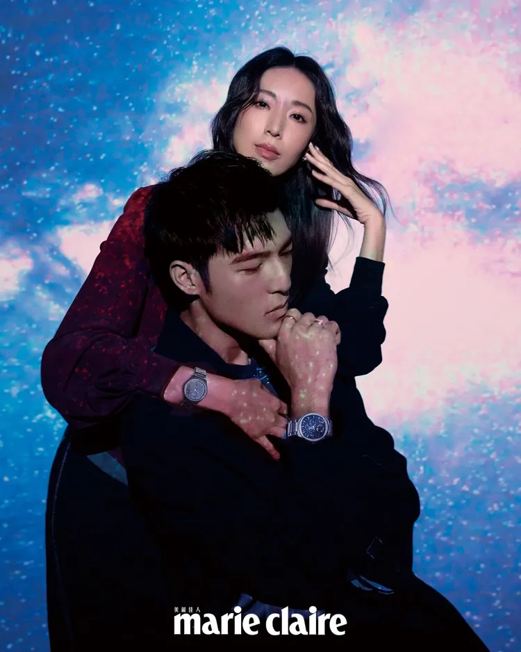隋棠（後）與陳昊森都配搭伯爵珠寶與腕錶入鏡。《美麗佳人》提供