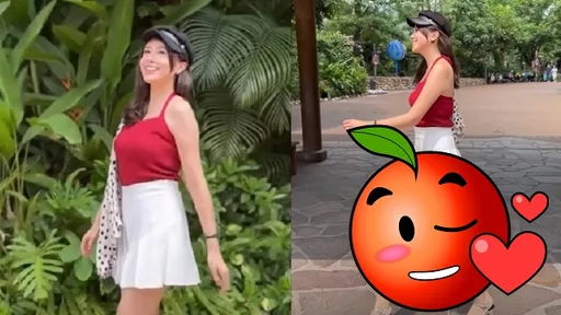 9頭身網美「漫步公園」　迷你百褶裙超飄！腿長讓4萬人看呆