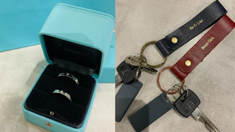 廖科溢在臉書曬出婚戒和情侶鑰匙圈宣布再婚。翻攝廖科溢臉書