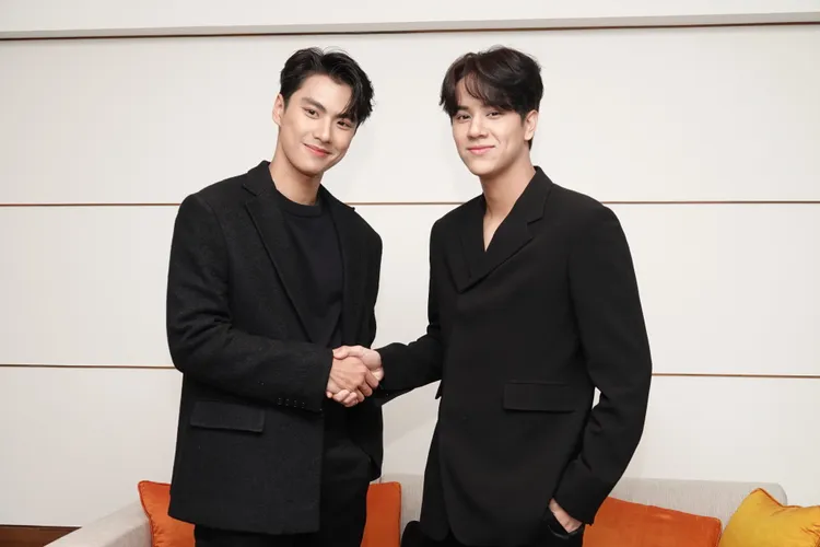 Ohm（左）、Nanon跟台粉喊話明天見。陳德興攝