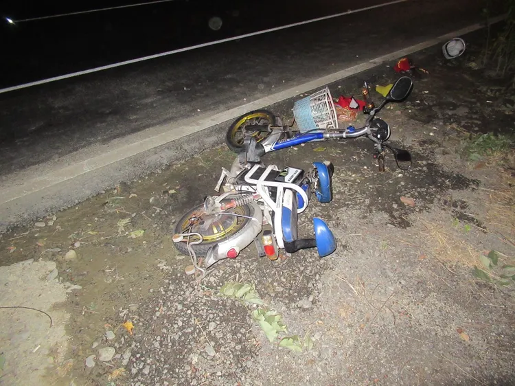 發生擦撞的電動自行車。警方提供