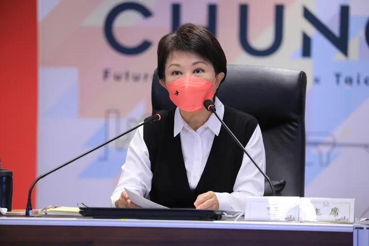 盧秀燕今主持市政會議。台中市政府提供