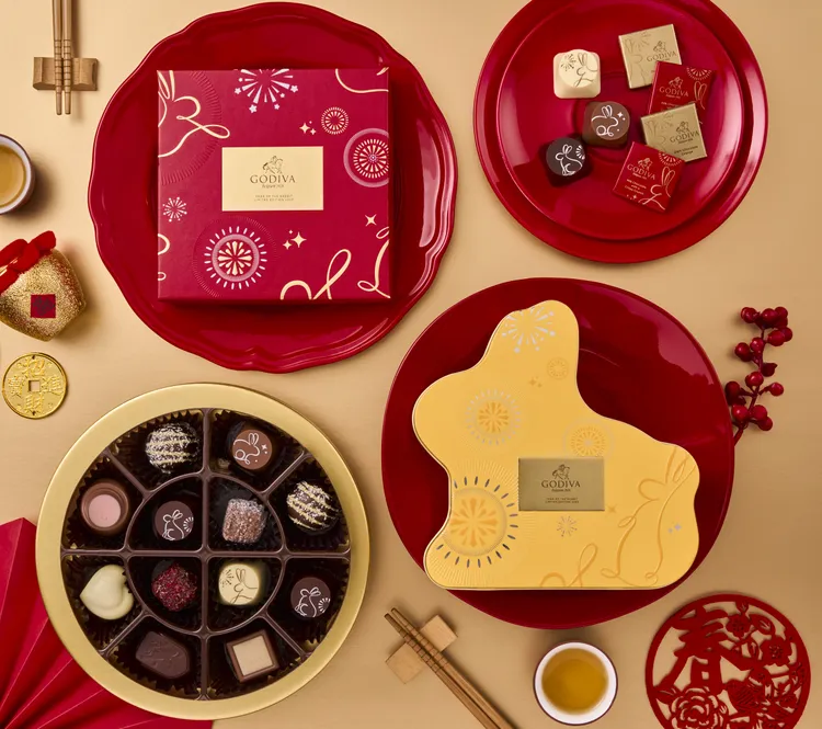 9款新春限定禮盒充滿兔年歡愉氣氛。業者提供