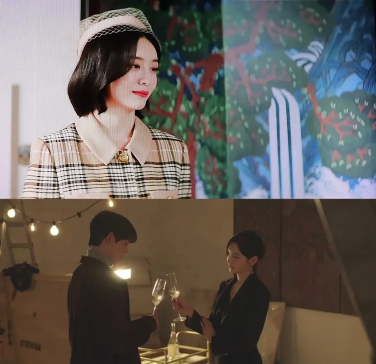 朴智賢劇中經營畫廊，還把宋仲基約到那裡誘婚。翻攝friDay影音