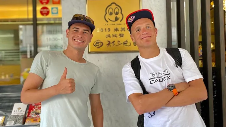 艾登（左）和布魯門菲特來台參加比賽。 主辦單位提供