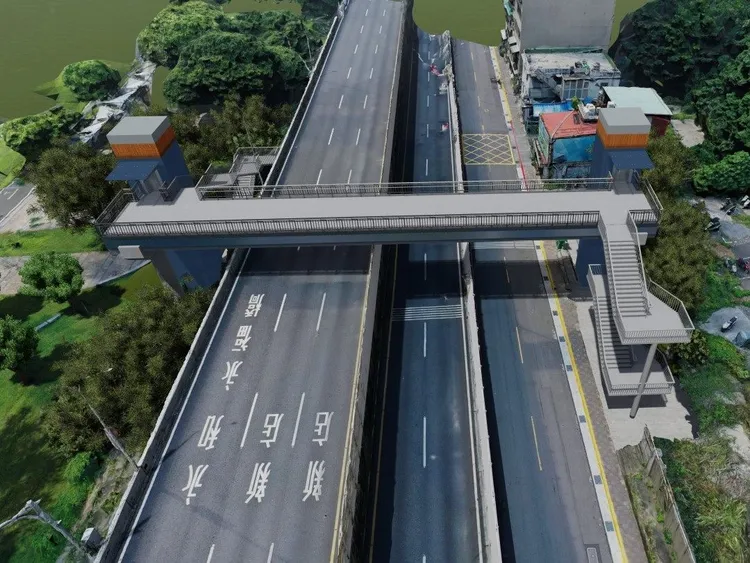 水源永春路橋完工模擬圖。新工處提供