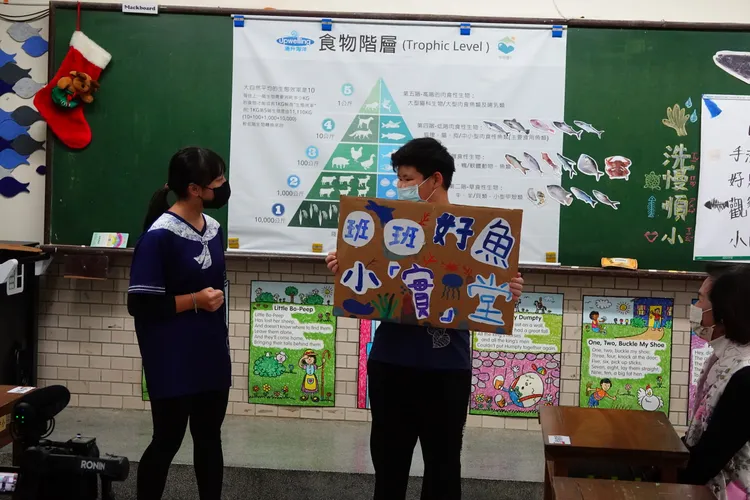 岳明國中小推動食魚教育多年，透過吃魚了解魚種外，更讓學童可了解海洋永續議題。林泊志攝