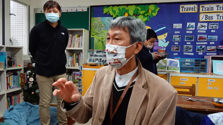 岳明國小校長黃建榮。林泊志攝