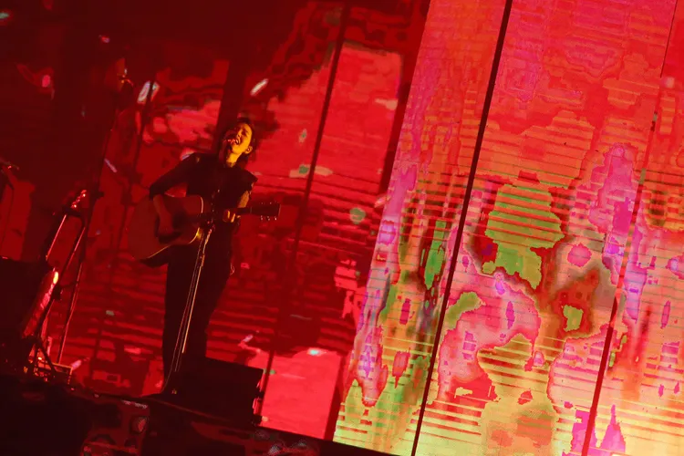 安溥的演唱會讓人沉浸在文學氛圍。朱世閎攝