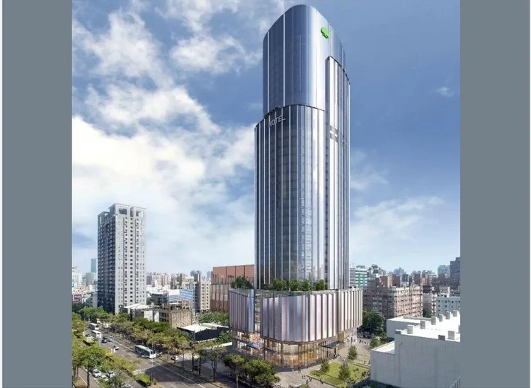 市政府站旁的「國泰置地廣場」商用不動產外觀示意圖。翻攝畫面