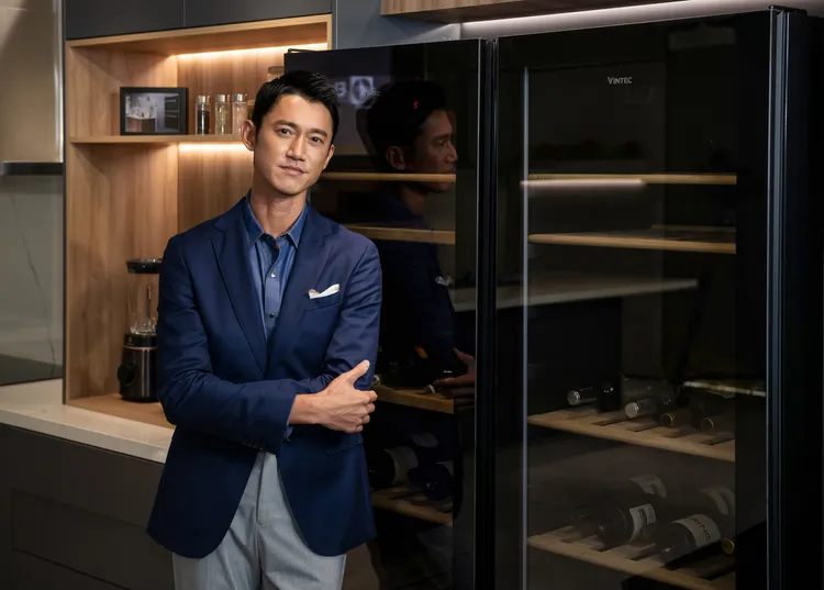 吳慷仁新家已預留紅酒櫃的位置。伊萊克斯提供