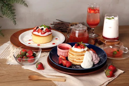 知名鬆餅品牌推草莓季　浪漫甜美風只到2月底