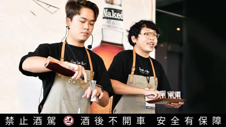 Cuckoo Bar咕咕吧陳言陵與蔡宇軒擊敗眾家好手，勇奪裸鑽雪莉「2022 Bar Swap」調酒賽冠軍。業者提供