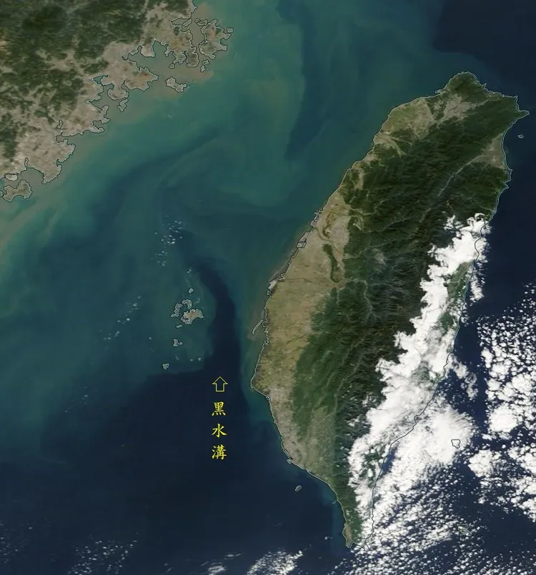 澎湖「黑水溝」今天特別清晰。翻攝自鄭明典臉書