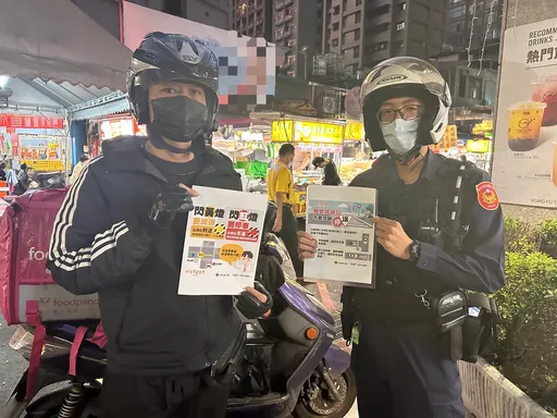 外送員車禍事故多!北市警前進晴光市場 籲路口減速慢行