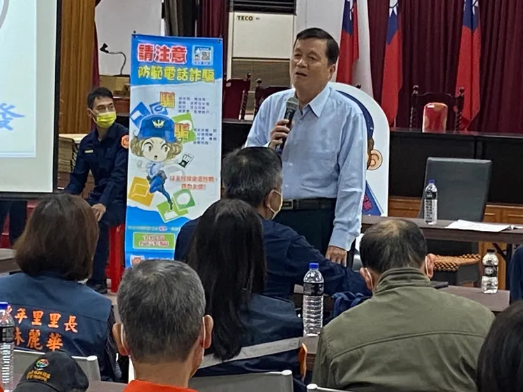 新北市警察局前副局長溫枝發強調，新北警打詐決心，絕不容許挑釁。警方提供