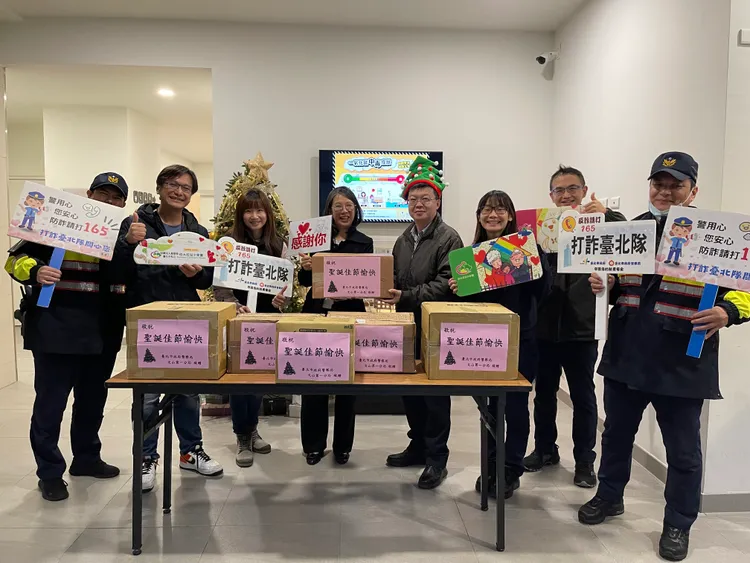 文山第一分局到伯大尼兒少家園進行詐騙宣導。翻攝畫面