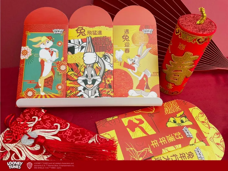 Mr.Wish攜手樂一通Looney Tunes推出5款超萌兔年紅包袋，只送不賣。業者提供
