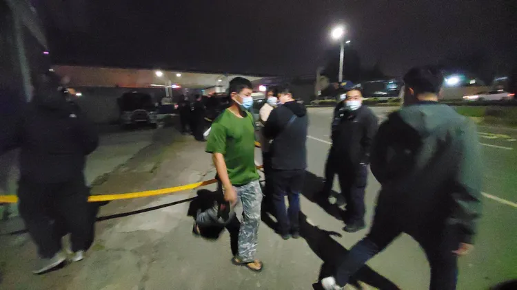 槍殺案現場。王勇超攝