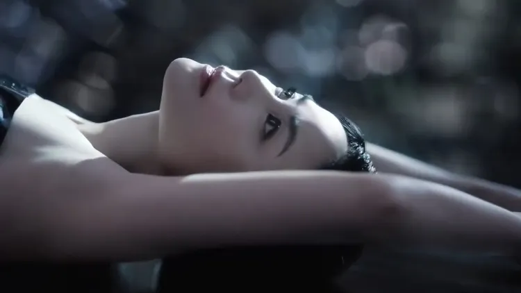 王菲為赫蓮娜120周年拍攝宣傳短片。翻攝品牌微博影片