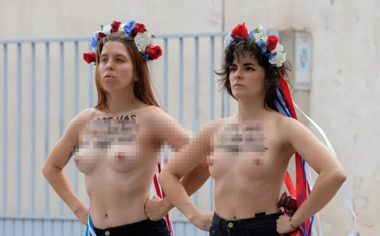 美國麻塞諸塞州小鎮南塔克特通過修正案，「不分性別」皆可上空。圖為女性上空示威者，非新聞當事人。路透社資料照片