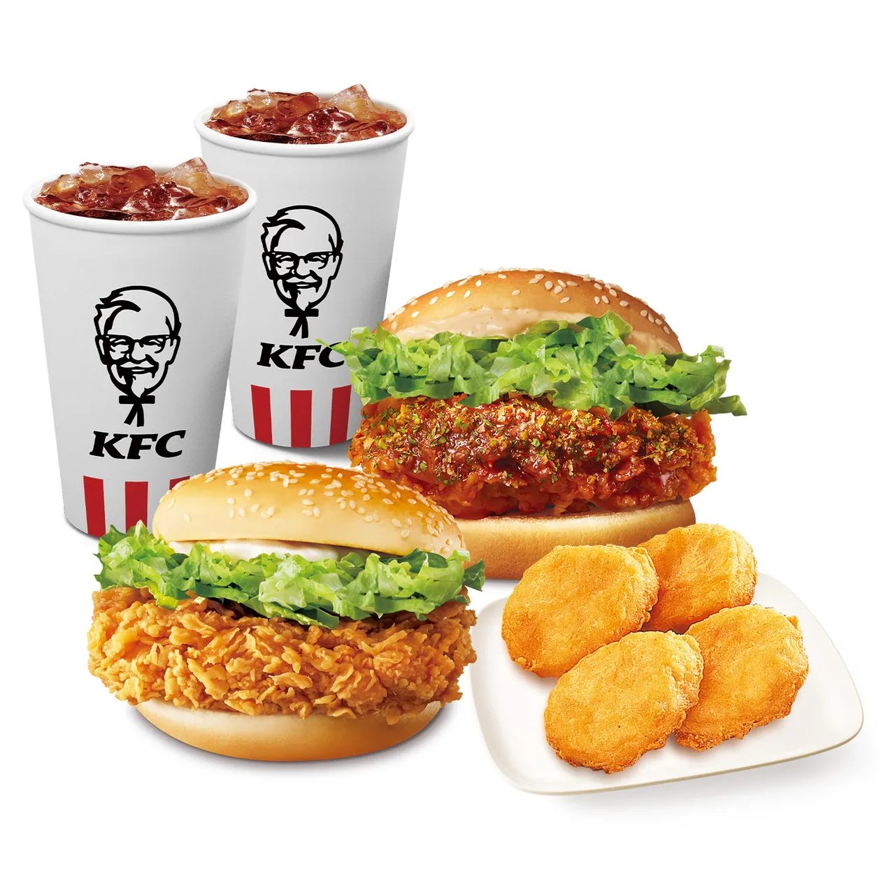 肯德基咔啦雞腿堡調幅6元。業者提供