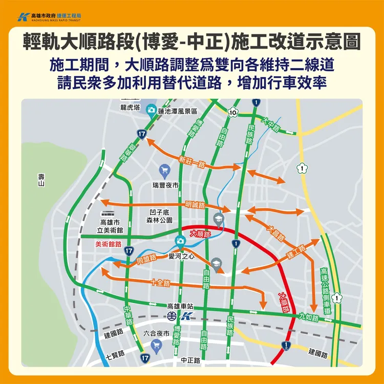 市府規劃大順利周邊替代道路。市府提供