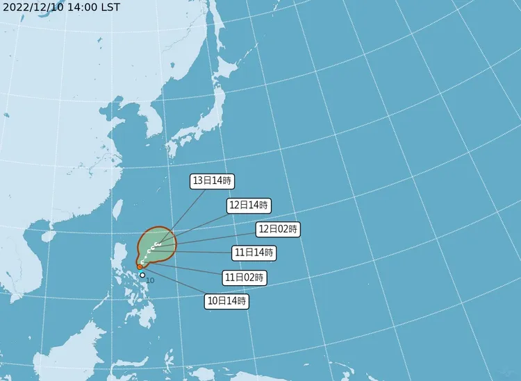熱帶性低氣壓TD30。氣象局提供