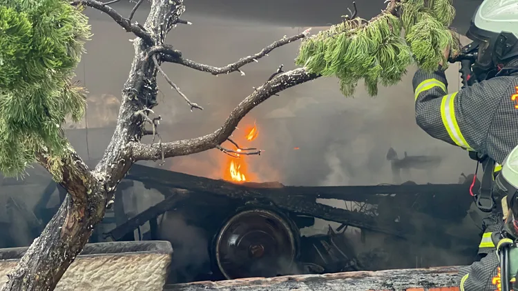 戶外泡茶區。古和純攝