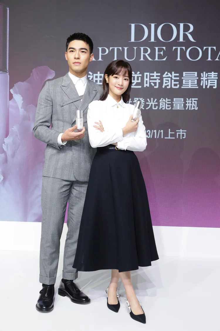 王淨（右）與Dior美妝的合作將在2023年邁入第2年，陳昊森（左）則是新加入的「學弟」。朱世閎攝