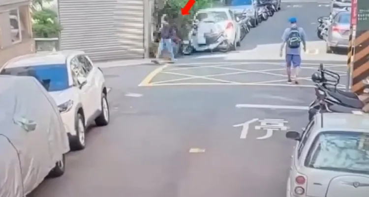 張婦準備至銀行提領贓款。翻攝畫面