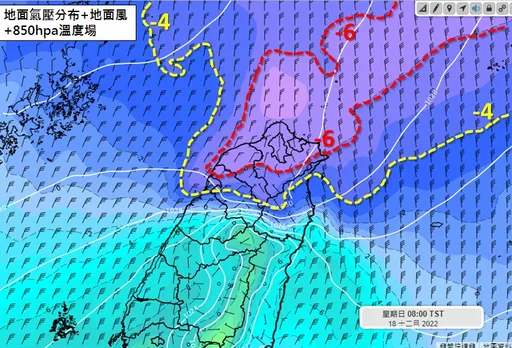 台北急凍5°C時間曝！　專家示警：寒流「-6°C等溫線」全台有感強降溫