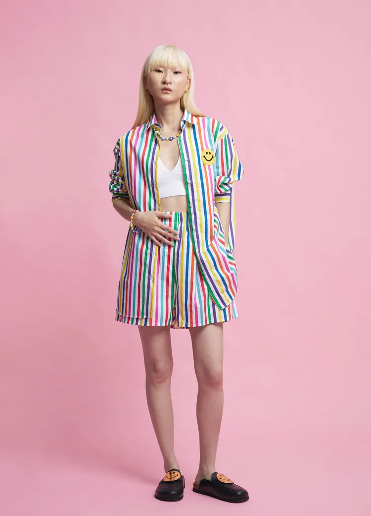 JOSHUA SANDERS彩色條紋襯衫，7980元。THE SPAACE提供