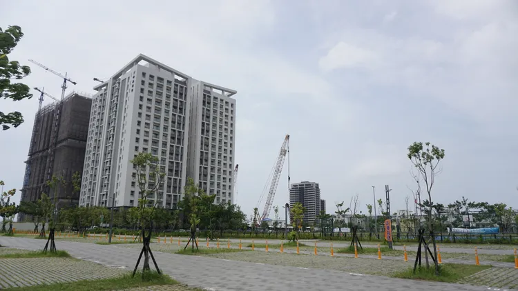 北外環道路建設帶動沿線重劃區房價大幅提升，九份子出現4字頭房價。葉家銘攝