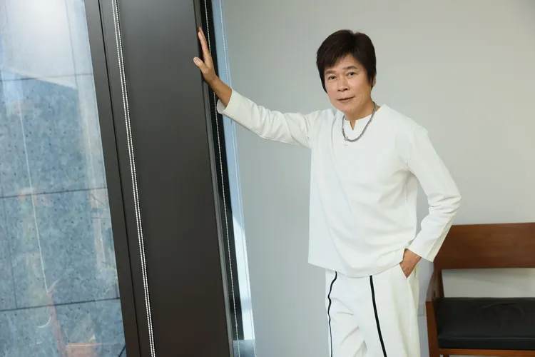 洪榮宏對愛妻的好侃侃而談。彭欣偉攝