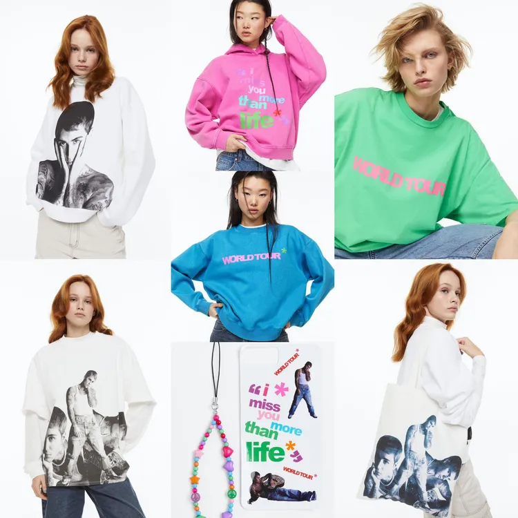 小賈斯汀公開炮轟H&M印有他肖像和歌詞的設計，未經過他同意就販售。翻攝Bieber Novidade Twitter 