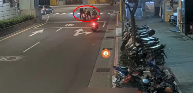 林男假意配合，卻加足油門逃離。翻攝畫面